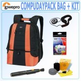 Lowepro CompuDaypack Camera Bag Orange + Accessory Kit