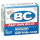 BC Pain Reliever/Fever Reducer Powder, Original Formula, 24-Count Packages (Pack of 6)