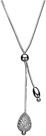 Sterling Silver Diamond Cut Snake Chain Y Necklace, 16"+2" Extender, Dangle Earrings