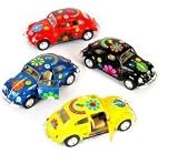 VW Beetle Flower Power Classic Car 5 in (1 Dozen)