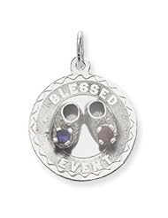 Sterling Silver Blessed Event Disc Charm QC2504"