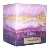 3X3 Square Ginger Peach Candles By Stone