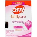 Off Familycare Insect Repellent VI Towelettes with Aloe Vera, Light And Fresh, 12 Ea