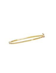 14K Yellow Gold 07" 2.0mm Polish Round Square Tube Stackable Bangle