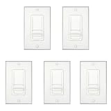 5 New White Wall Mount Impedance Matching Speaker Slide Volume Control Switches 5TSVCS(W)