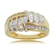 1/2CT Diamond Cluster Ring in Yellow & White Two-Tone Gold