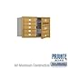 Salsbury 3705D-07GFP 20 in. Recessed Mounted 4C Horizontal Mailbox with 5 Door High Unit - Double Column - 7 MB1 Doors - Front Loading - Private Access44; Gold
