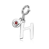 ELLE Jewelry Charms H Initial Sterling Silver 
