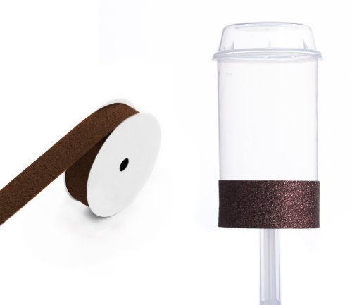 Dress My Cupcake DMC91913 Clear Push Pops 100-Pack Plastic Containers with Lid DIY Kit, Chocolate Brown Glitter