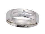 0.08 cts 6mm Comfort Fit Diamond Wedding Band - 14kt White or Yellow Gold