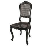 Black French Style Rattan Chair