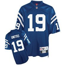Johnny Unitas Baltimore Colts Blue NFL Premier 1967 Throwback Jersey - Large