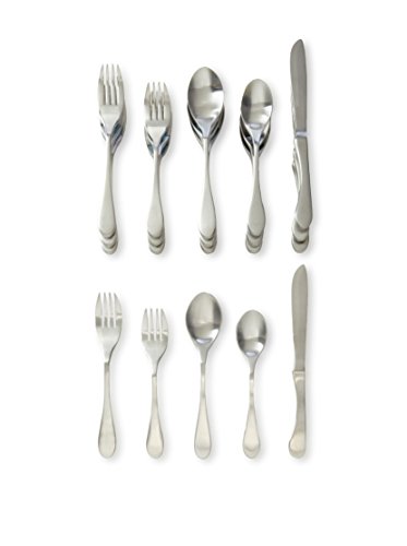 Knork Matte 20-Piece Flatware Set, Silver