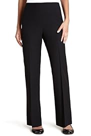 Flat Front Side Zip Slim Leg Trousers