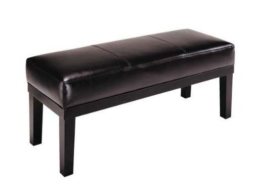 Dark Brown Leatherette Bench