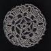 Gray Star Pattern Crocheted Hair Bun Cover- LARGE