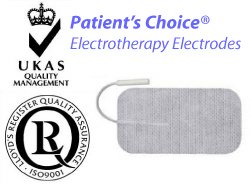 Patient's Choice Clinical Grade TENS Electrodes, 2 in. x 3.5 in. Rectangle: 16 pack