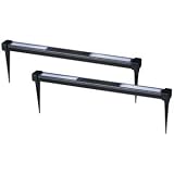 Set of Two LED Solar Powered Garden Landscape Path Lights