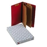 Pendaflex 23316 Pendaflex Pressboard End Tab Classification Folders, Lgl, 6-Section, Red, 10/Bx