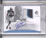 2007 SP Authentic #297 Dwayne Jarrett - Carolina Panthers (RC - Rookie Card - Autographed - Piece of Jersey - Serial #'d to 399)(Football Cards)