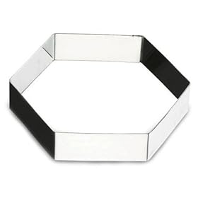 Lacor - 68409 - Cercle � Tarte Hexagone 8X4 cm - 18 / 10