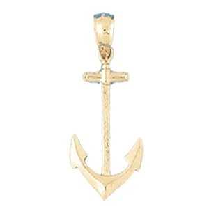 Dazzlers Solid 14 Karats Gold Ship Anchor Charm Pendant Available in ... Dazzlers Solid 14 Karats Gold Ship Anchor Charm Pendant Available in ...