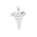 Caduceus Charm, Sterling Silver,w/18" Chain Necklace Included