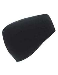 Black Soft Fleece Headband Ear Warmer Wrap by Luxury Divas