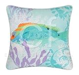 Fish & Coral Throw Pillow - 18 x 18