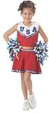 CHILD RED Traditional Patriotic Cheerleader Costume
