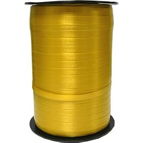 5mm Dull Gold Florist / Balloon Curling Ribbon - craft ribbon x 500 metres