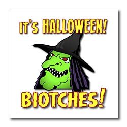 WITCH its halloween biotches 1 on white - 8x8 Iron On Heat Transfer For White Material