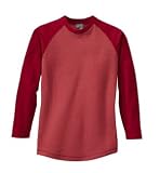 NEW District Threads - Heathered Jersey Long Sleeve Raglan Hthr Deep Red-XL