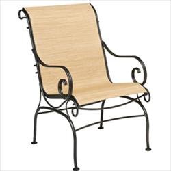 Veranda Sling Dining Arm Chair - Wrought Iron Patio Furniture