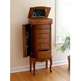 Classic Jewelry Armoire (Oak) (40H x 15.75W x 10.5D)