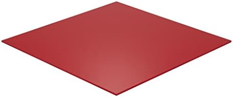 8" x 8" - all edges polished - 1/8" Red Cast Acrylic Plexiglass Sheet, translucent 4% (2157) + FREE CUT TO SIZE