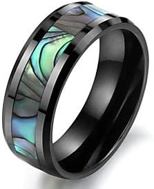 Ruisilp Natural Shell Black Ceramic Ring in Space