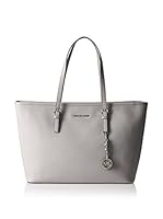 Michael Kors Bolso shopping Jet Set Travel Medium Saffiano Tote (Gris Claro)