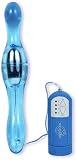 Doc Johnson Lucid Dream 18 Vibrator with Waterproof, Multi-Speed Controller, Baby Blue