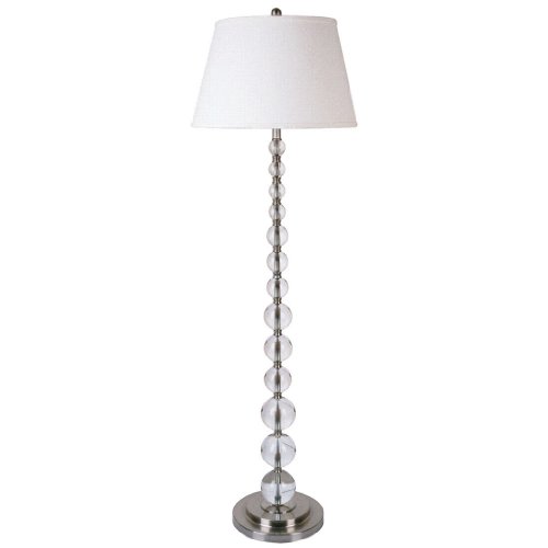 ORE International 6288F Crystal Globe 56-Inch 40-Watt Chrome Floor Lamp