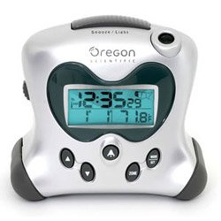 Click here to buy Oregon Scientific Atomic Project Clock with Inside Temperature - Silver by Oregon Scientific.