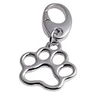 Paw Print Charm Small Sterling Silver for Dog Lovers and Cat Lovers by Ashley & Co. Paw Print Jewelry