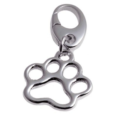 Paw Print Charm Small Sterling Silver for Cat Lovers