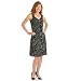 Boutique Chic Knee Length Printed Stretch Knit Sleeveless Wrap Dress