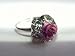 Japanese Anime Rozen Maiden Pink Rose Ring With Rhinestone Around