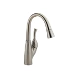 Delta Faucet 999-SS-DST Allora Single Handle Bar Faucet With Pull Down Spray and Diamond Seal Valve, Stainless
