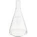Chemglass CLS-2044-08 Glass 2000mL Delong Neck Shake Flask, with 3 Standard Baffles