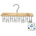 Wooden Belt Tie Scarf Storage Hanger Organizer Metal Hooks Bedroom Closet Home Decor