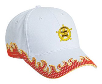 VOLUNTEER PORNO PATROL Orange Flame Hat / Baseball Cap