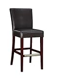 Brown Bonded Leather Bar Stool